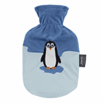 Fashy varmeflaske med pingvin blå 0,8 l